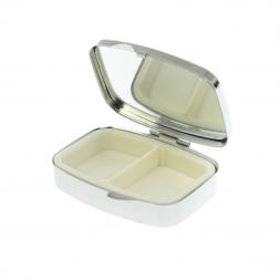 Таблетница на 2 отделения кианит цвет серебро