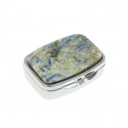 Таблетница на 2 отделения кианит цвет серебро