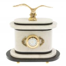 Часы "Орел" мрамор бронза