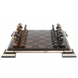 Шахматы из камня обсидиан "Классические" доска 40х40 см