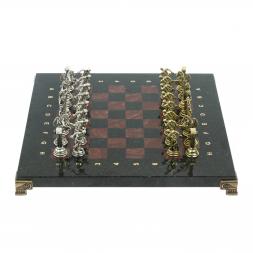 Шахматы "Олимпийские игры" доска 28х28 см лемезит змеевик