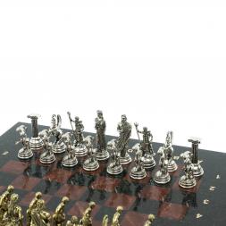 Шахматы "Олимпийские игры" доска 28х28 см лемезит змеевик