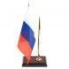 Подставка под ручку с флагом РФ из яшмы 10х7х25 см 127747