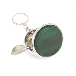 Пепельница карманная камень малахит 5х5,5х2 см