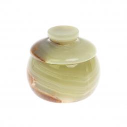 Шкатулка из зелено-коричневого оникса 5,5х5,5х5 см (2,5)