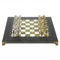 Шахматы "Олимпийские игры" доска 28х28 см мрамор змеевик