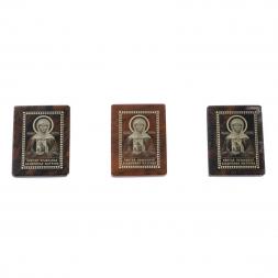 Икона в машину "Св. Матрона Московская" обсидиан 2,5х3,5 см