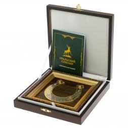 Панно "Подкова на удачу" из яшмы