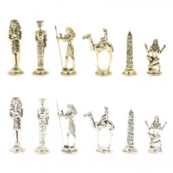 Шахматы "Древний Египет" доска 40х40 см мрамор шабровский змеевик