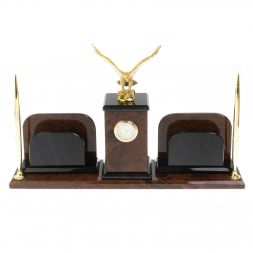 Настольный набор &amp;quot;Орел&amp;quot; из обсидиана