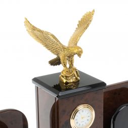 Настольный набор &amp;quot;Орел&amp;quot; из обсидиана