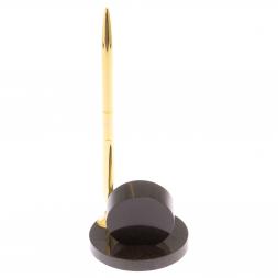 Часы настольные с ручкой тигровый глаз