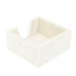 Лоток для бумаг "Кубарик" из белого мрамора 11х11х5 см