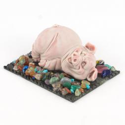 Сувенир из мрамолита "Свин лежит"