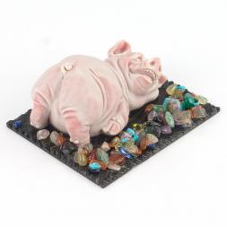 Сувенир из мрамолита "Свин лежит"
