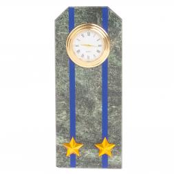 Часы "Погон подполковник ФСБ, ФСО" камень змеевик