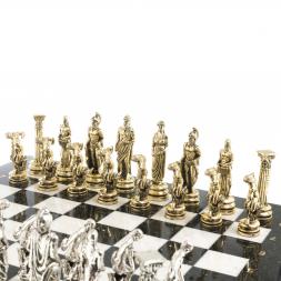 Шахматы "Олимпийские игры" доска 44х44 см мрамор фигуры металлические