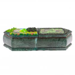 Шкатлука на два отделения &amp;quot;Хозяйка медной горы и ящерицы&amp;quot; 29х11,5х7 см