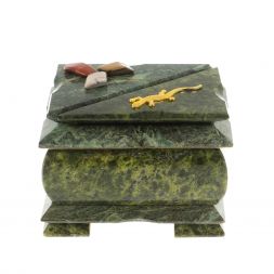 Шкатулка "Оригинал" из змеевика 11,5х8,5х8,5 см