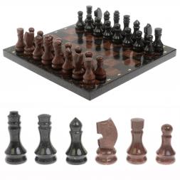 Шахматы " Традиционные" змеевик, лемезит 40х40 см