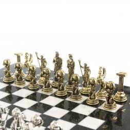 Шахматы "Атлас" доска 28х28 см из камня мрамор