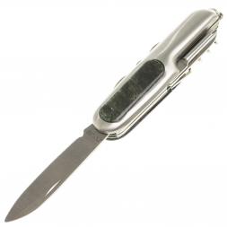 Нож мультитул складной 7 в 1 с камнем актинолит