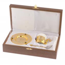 Кофейный набор "Агат" из серого агата 80 мл Златоуст