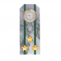 Часы "Погон полковник ПС ФСБ" из мрамора