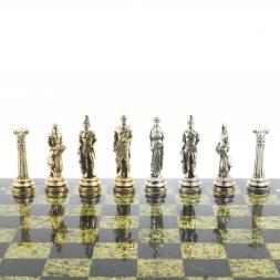 Шахматы "Олимпийские игры" доска 44х44 см змеевик фигуры металлические