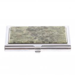 Карманная визитница из камня желтый апатит