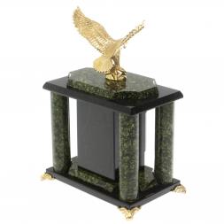 Часы "Орёл" из баженовского змеевика