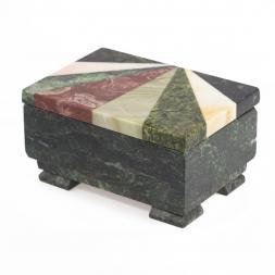 Шкатулка с мозаикой 12х8,5х6,5 см