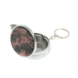 Пепельница карманная камень родонит 5х5,5х2 см