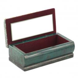 Шкатулка с рисунком "Осень" 14х7х5 см камень змеевик