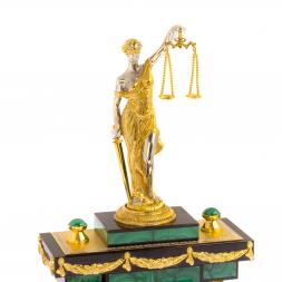 Письменный набор из малахита "Фемида" Златоуст