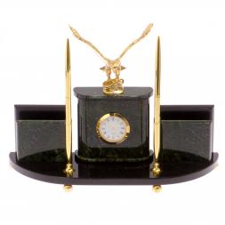 Настольный прибор "Орел" камень нефрит