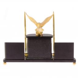 Настольный прибор "Орел" камень нефрит