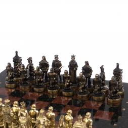Шахматы бронзовые "Европейские" доска 32х32 см лемезит