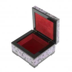 Шкатулка из камня чароит 8х7,5х4,5 см