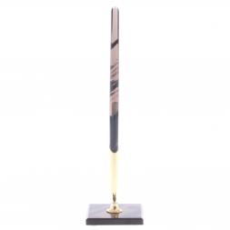 Ручка из обсидиана на подставке черная